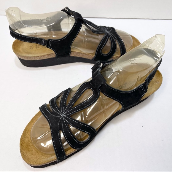 NAOT Rachel Strappy Black Patent Leather Slingback Sandal Women’s Size 41/US 10 - Picture 8 of 12